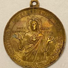 Medallas temáticas: MEDALLA DE BRONCE DE APOSTOLADO DE LA ORACION, ALIANZA DEL CORAZON DE JESUS, RELIALIZADA POR L. PENI. Lote 342473643