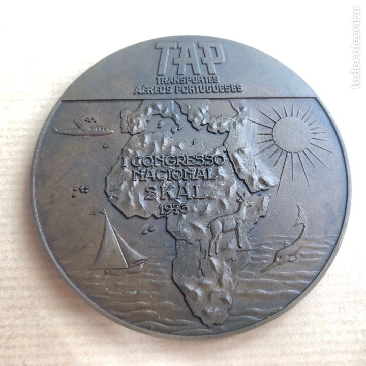 Medalhas tem&aacute;ticas: I CONGRESO NACIONAL SKAL 1973-TAP TRANSPORTES AEREOS PORTUGUESES- LISBOA. MEDALLA.