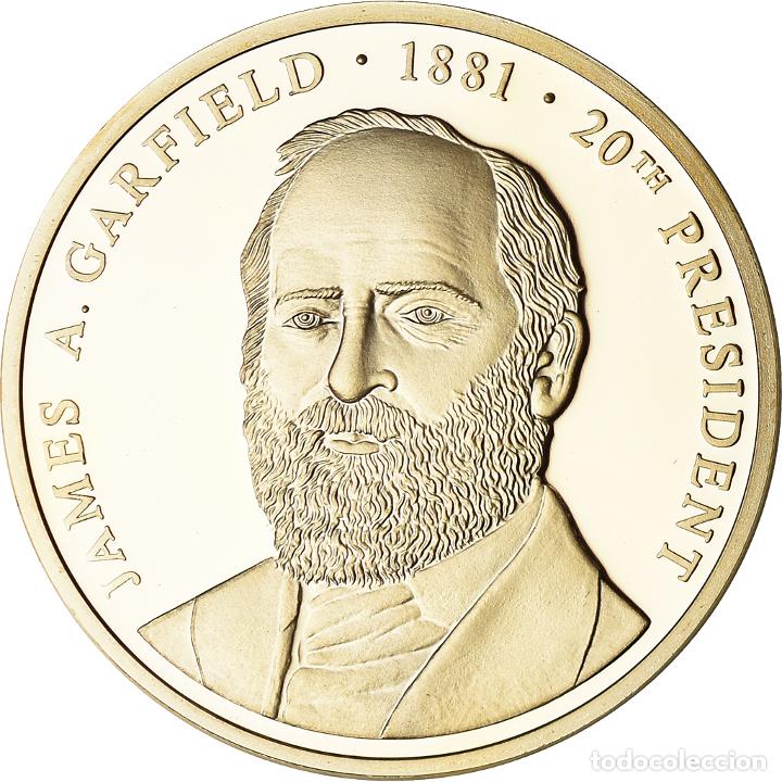 Medallas tem&aacute;ticas: [#187881] Estados Unidos de Am&eacute;rica, medalla, Les Pr&eacute;sidents des Etats-Unis, Garfield