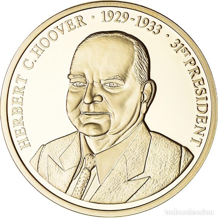 Medallas tem&aacute;ticas: [#187888] Estados Unidos de Am&eacute;rica, medalla, Les Pr&eacute;sidents des Etats-Unis, Hoover