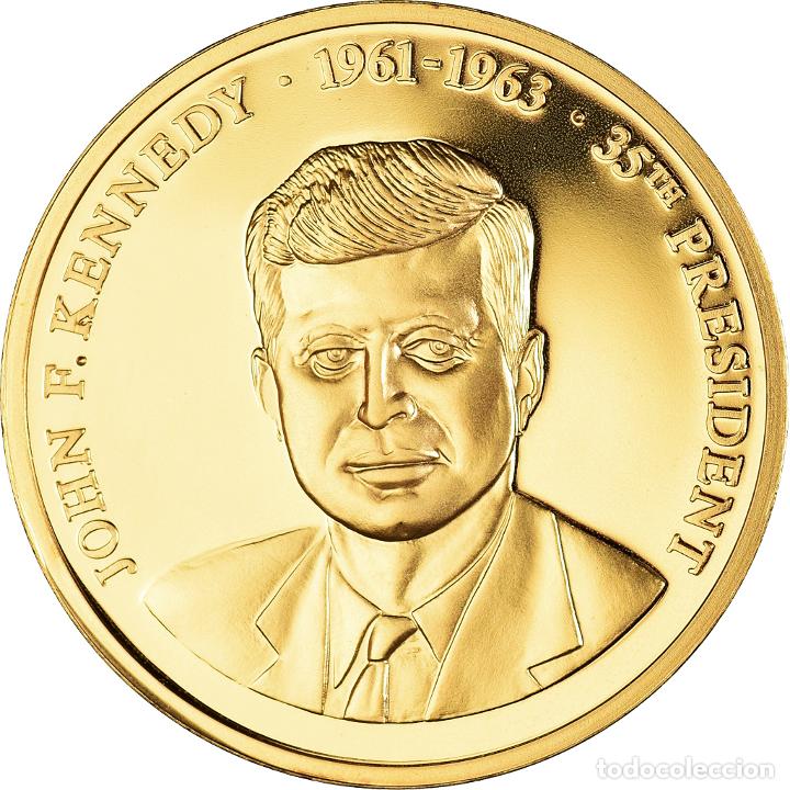 Medalhas tem&aacute;ticas: [#387170] Estados Unidos de Am&eacute;rica, medalla, Les Pr&eacute;sidents des Etats-Unis, J. Kennedy