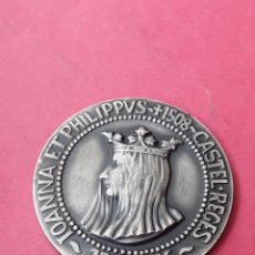 Medallas temáticas: MEDALLA PLATA JUANA Y FELIPE EL HERMOSO. CALICO VALLMITJANA REYES DE ESPAÑA. 1967