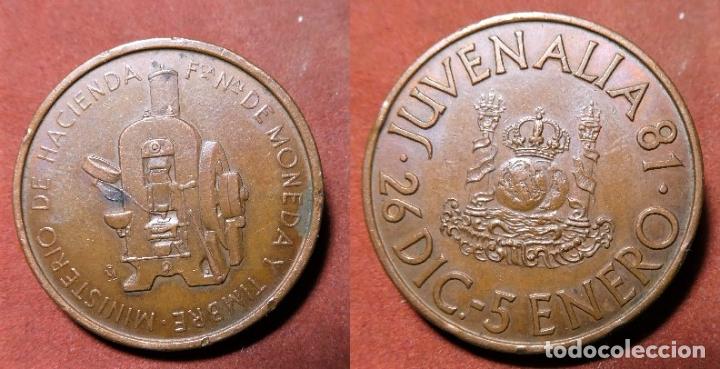 Medallas tem&aacute;ticas: MEDALLA CONMEMORATIVA - JUVENALIA 81 FABRICA NACIONAL DE MONEDA Y TIMBRE 30 mm