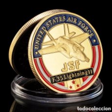 Medallas temáticas: MONEDA CONMEMORATIVA AVION - CAZA - F-35 FUERZA AEREA ESTADOS UNIDOS
