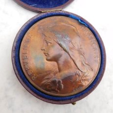 Medallas temáticas: MEDALLA DE BRONCE GRANDE CON ESTUCHE POR OSCAR ROTY 1846 1911