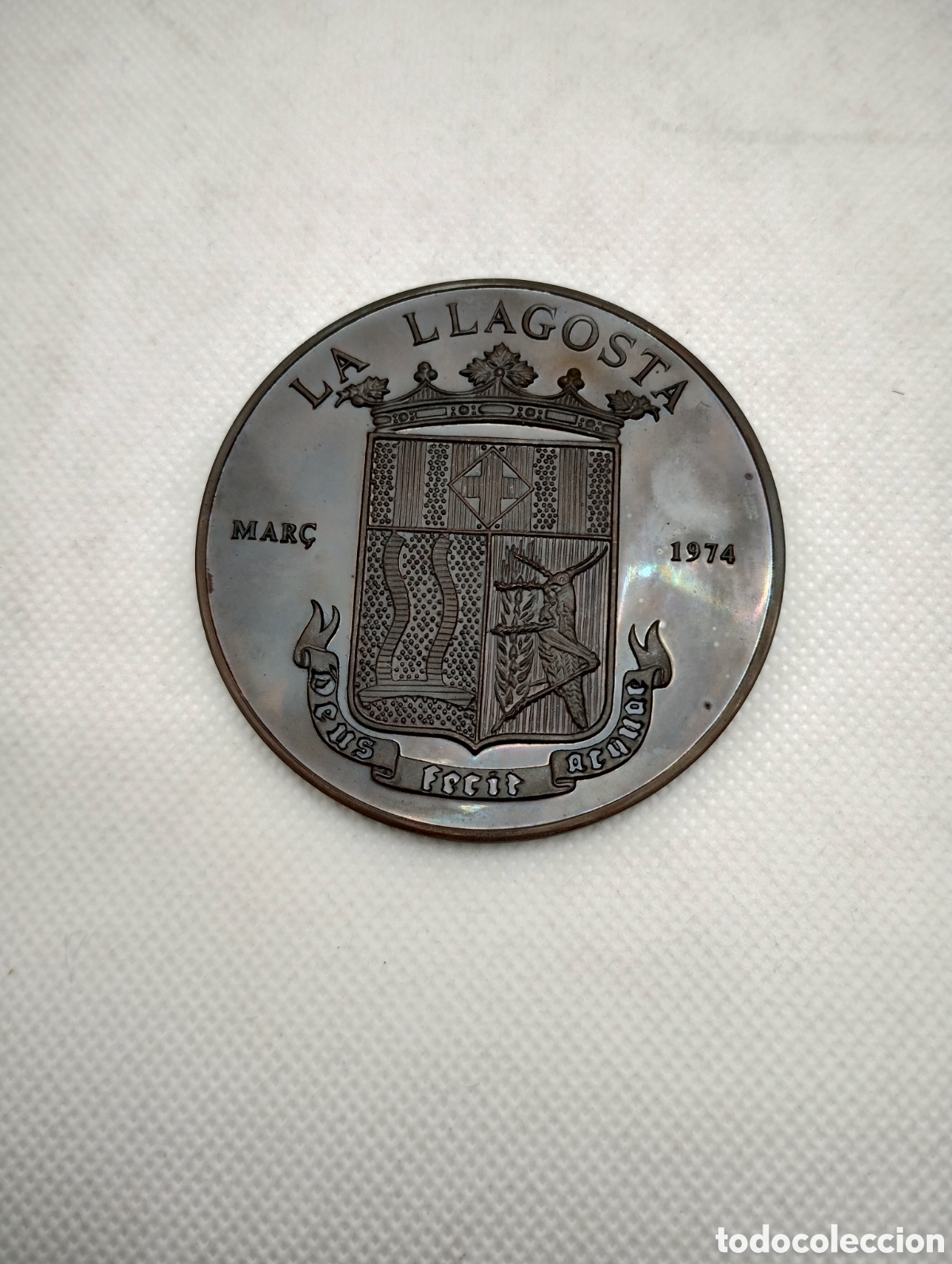 Medallas tem&aacute;ticas: Medalla inaugural de sucursal del Banco Sabadell de La Llagosta, 1974, en bronce