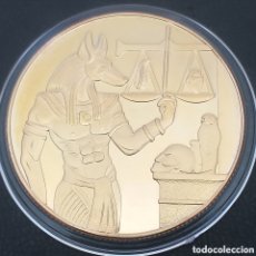 Medallas temáticas: MITOLOGÍA EGIPCIA CHAPADO DE ORO. Lote 401083354