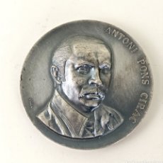 Medallas temáticas: MEDALLA ANTONI PONS CIRAC. AL MESTRE DE LA TALLA DEL CRISTALL. 1876. CASTELLDEFELS