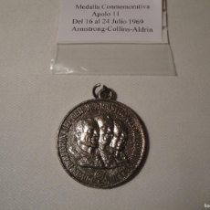Medallas temáticas: MEDALLA CONMEMORACIÓN DEL APOLO 11, VIAJE A LA LUNA. ASTRONAUTAS: ARMSTRONG-COLLINS-ALDRIN