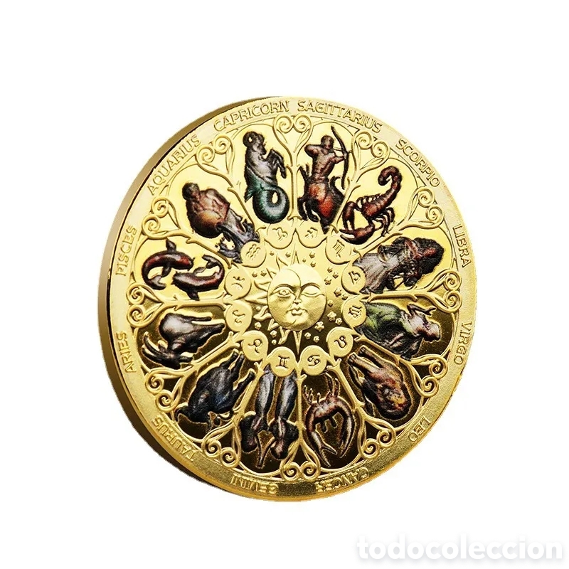 Medallas tem&aacute;ticas: MAGN&Iacute;FICA MONEDA DE ORO CON HOROSCOPOS. REF S2 M CGM - Foto 3