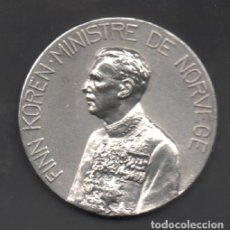Medallas temáticas: FILA MEDALHA PRATA 1935 FINN KOREN MINISTRE DE NORVEGE -M.NORTE