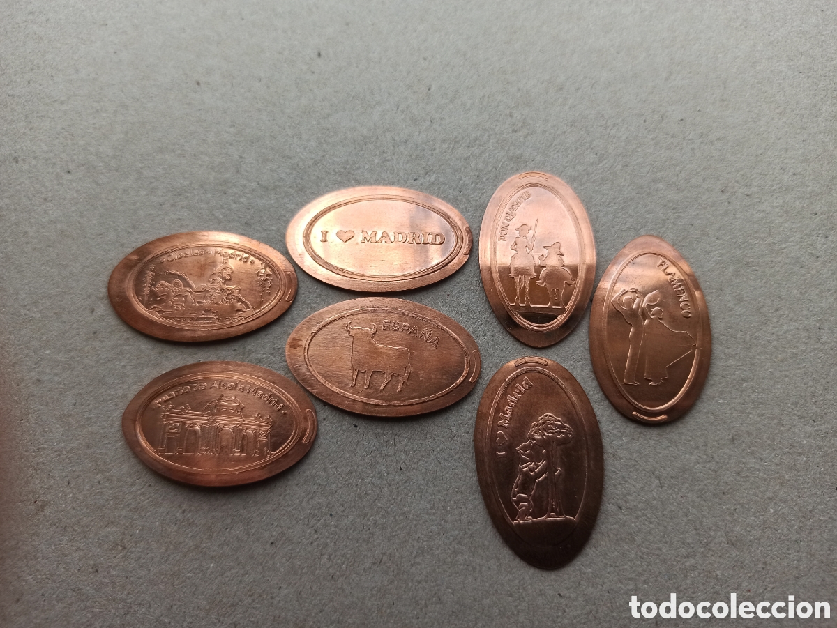 Medallas tem&aacute;ticas: RETIRADAS!!! MADRID M082-M083-M084 DIFERENTES - monedas elongadas - elongated coins