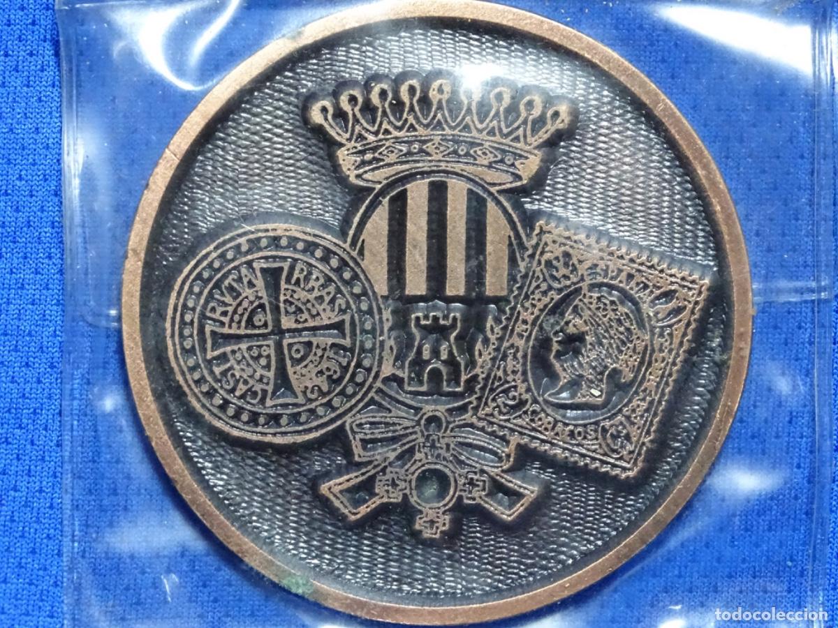 Medallas tem&aacute;ticas: MEDALLA METAL NOU STATGE GRUP FILAT&Eacute;LICA NIMISMATIC TERRASSA 1981. DI&Aacute;METRO 61 MM.