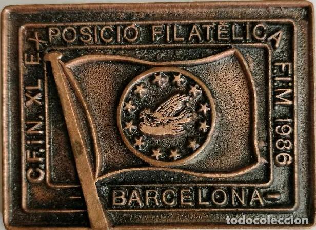 Medalhas tem&aacute;ticas: MEDALLA EXPO FILAT&Eacute;LICA 1986 BARCELONA MEDALLA-1126 ,2