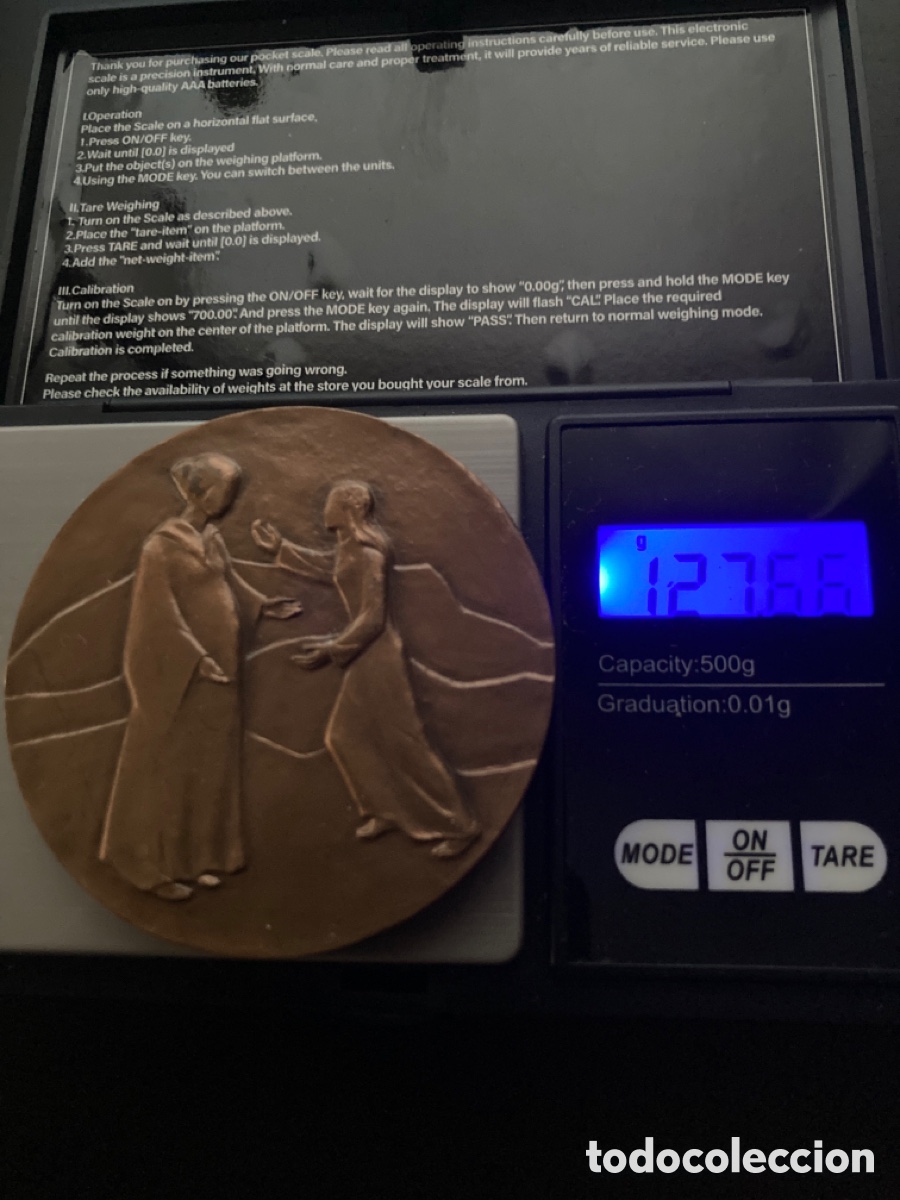 Medallas tem&aacute;ticas: Medall&oacute;n franc&eacute;s de 1987 religiosa - Foto 3