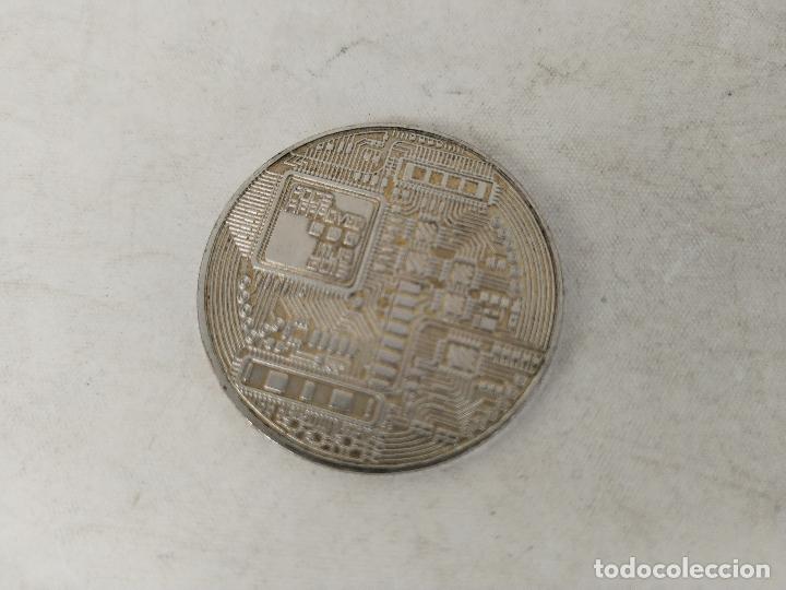 Medallas tem&aacute;ticas: moneda bitcoin digital en plata de ley - Foto 2