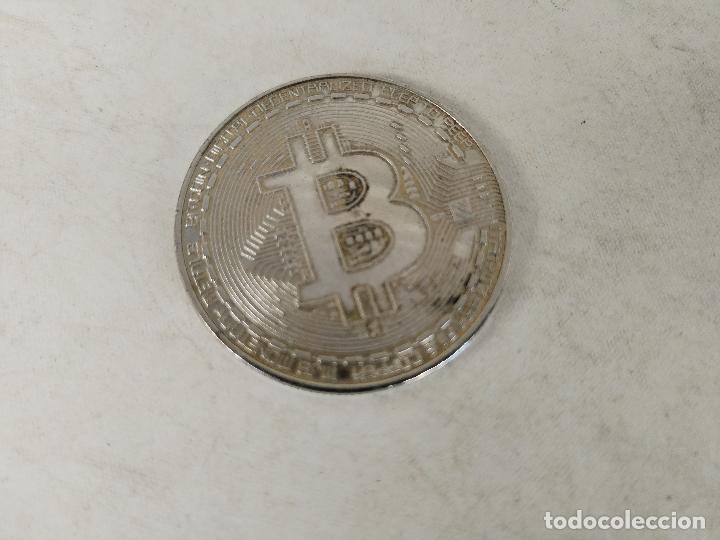 Medallas tem&aacute;ticas: moneda bitcoin digital en plata de ley - Foto 1