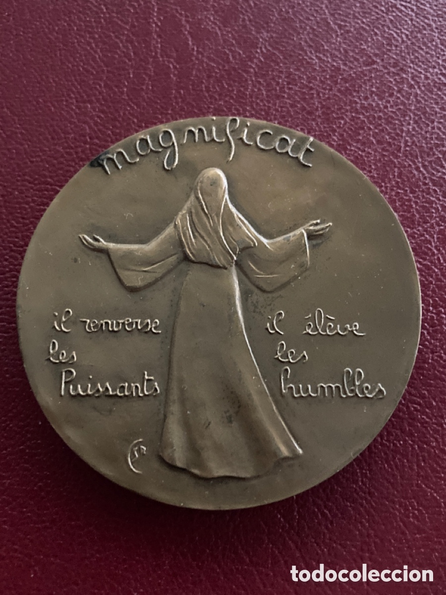 Medallas tem&aacute;ticas: Medall&oacute;n franc&eacute;s de 1987 religiosa - Foto 1