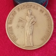 Medallas temáticas: MEDALLA DE BRONCE DEL PRIMER SALÓN NACIONAL DE NUMISMÁTICA, BARCELONA 1978, 50 MM. NUEVA. VER FOTOS