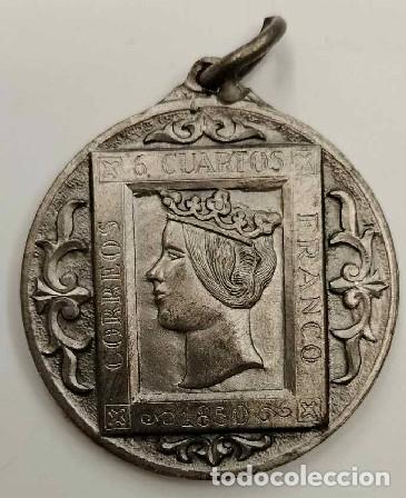 Medaglie tematiche: MEDALLA CORREOS CUARTOS FRANCO 1850. EXFI XV M&Aacute;LAGA 1966 MEDALLA-1275