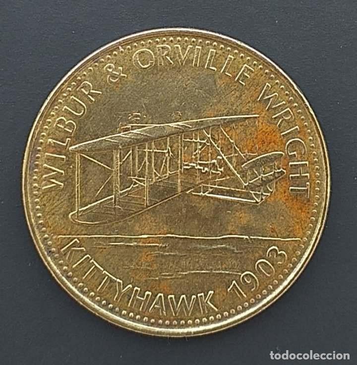 Medallas tem&aacute;ticas: MEDALLA SHELL TOKEN WILBUR & ORVILLE WRIGHT , KITTYHAWK 1903 - Foto 1