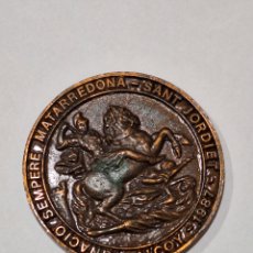 Medallas temáticas: MEDALLA SANT JORDIET ALCOY 1987 . SAN JORGE . MOROS Y CRISTIANOS