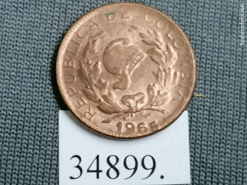 Medallas tem&aacute;ticas: Colombia 1 centavo 1965, c&eacute;ntimo - Foto 2