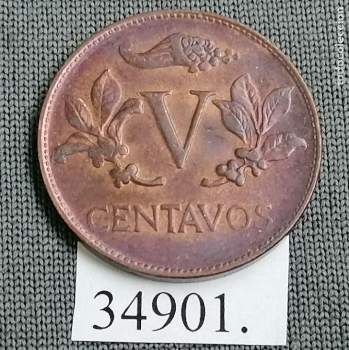 Medallas tem&aacute;ticas: Colombia 5 centavos 1967, c&eacute;ntimos - Foto 1