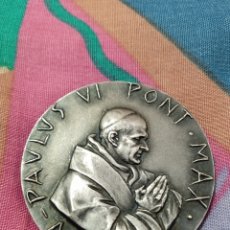 Medallas temáticas: BONITA MEDALLA DE PLATA DEL PAPA PABLO VI VATICANO AÑO VIII 55 GRAMOS 45 MM.