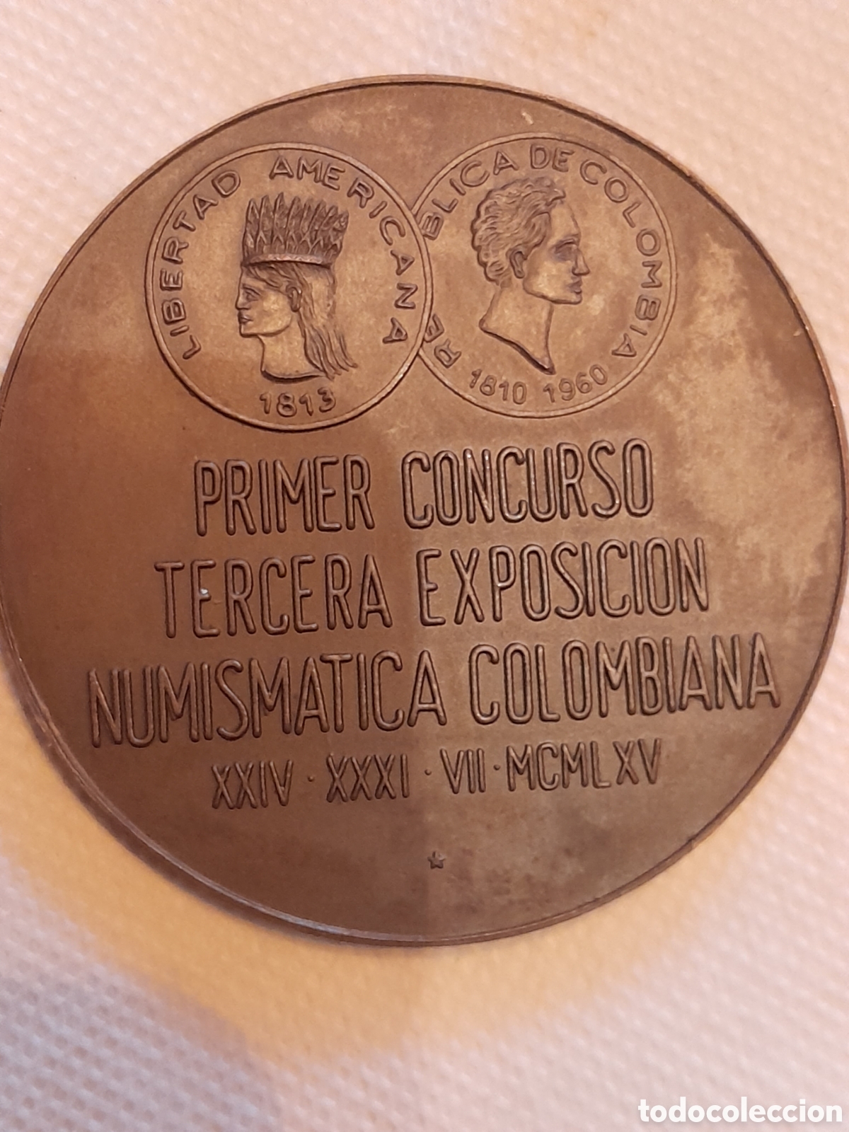 Medallas tem&aacute;ticas: Medalla concurso numismatico 1965 - Foto 1