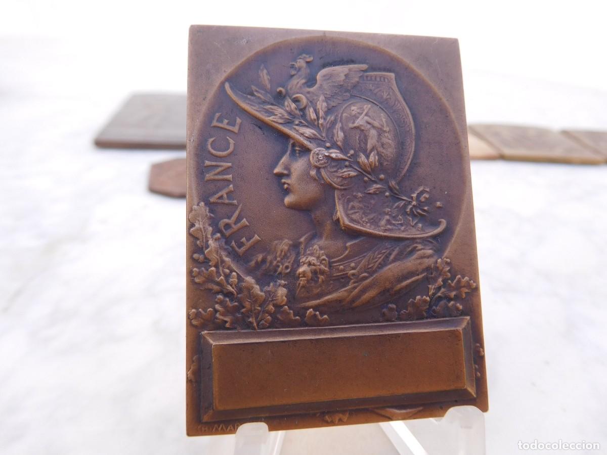 Medallas tem&aacute;ticas: Medalla de bronce antigua aleg&oacute;rica Francia. CH. Marey - Foto 1