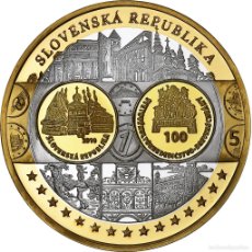 Medallas temáticas: [#1156780] ESLOVAQUIA, MEDALLA, L'EUROPE, PLATA CHAPADA EN COBRE, FDC, FDC
