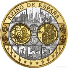 Medallas temáticas: [#1156779] ESPAÑA, MEDALLA, L'EUROPE, ESPAGNE, PLATA CHAPADA EN COBRE, FDC, FDC