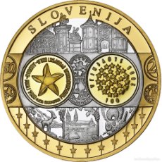 Medallas temáticas: [#1156792] ESLOVENIA, MEDALLA, L'EUROPE, PLATA CHAPADA EN COBRE, FDC