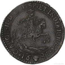 Medallas temáticas: [#1281770] PAÍSES BAJOS ESPAÑOLES, ZETON, CHARLES II, ALLIANCE AVEC L’ANGLETERRE, 1681