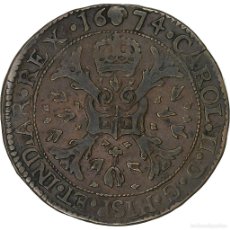 Medallas temáticas: [#1281771] PAÍSES BAJOS ESPAÑOLES, ZETON, CHARLES II, BUREAU DES FINANCES, 1674