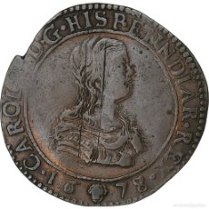 Medallas temáticas: [#1281781] PAÍSES BAJOS ESPAÑOLES, ZETON, CHARLES II, BUREAU DES FINANCES, 1678, COBRE