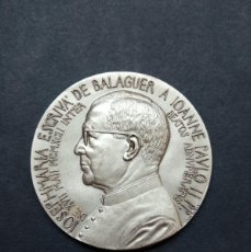 Medallas temáticas: MEDALLA DE PLATA DE LA BEATIFICACIÓN DE JOSE MARÍA ESCRIVÁ DE BALAGUER POR JUAN PABLO II