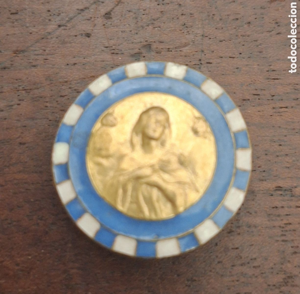 Medallas tem&aacute;ticas: Bot&oacute;n de solapa esmaltado inmaculada concepci&oacute;n - Foto 1