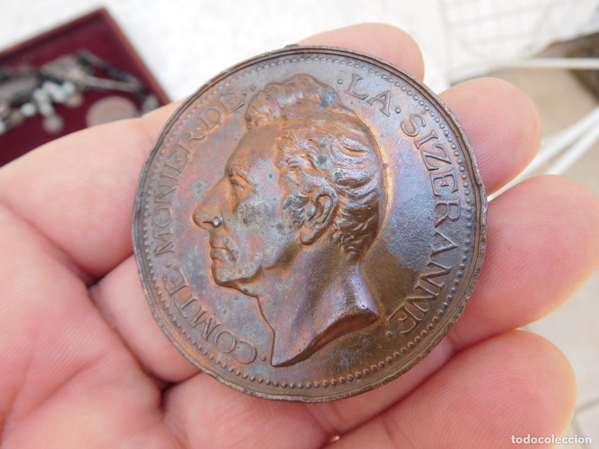 Medallas tem&aacute;ticas: Medalla de bronce Comte Monier de la Sizeranne 1797 1870 - Foto 3