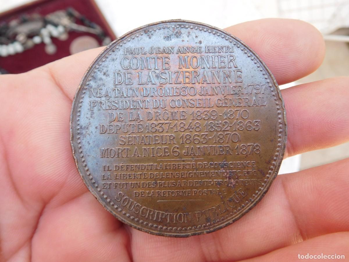 Medallas tem&aacute;ticas: Medalla de bronce Comte Monier de la Sizeranne 1797 1870 - Foto 5