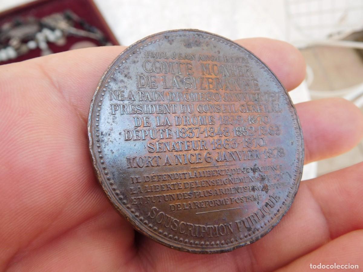 Medallas tem&aacute;ticas: Medalla de bronce Comte Monier de la Sizeranne 1797 1870 - Foto 6