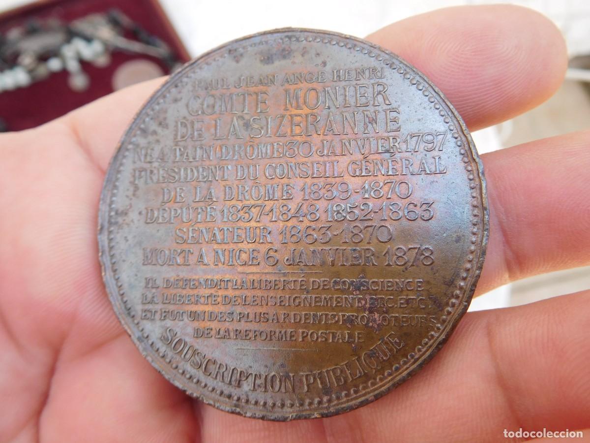 Medallas tem&aacute;ticas: Medalla de bronce Comte Monier de la Sizeranne 1797 1870 - Foto 7