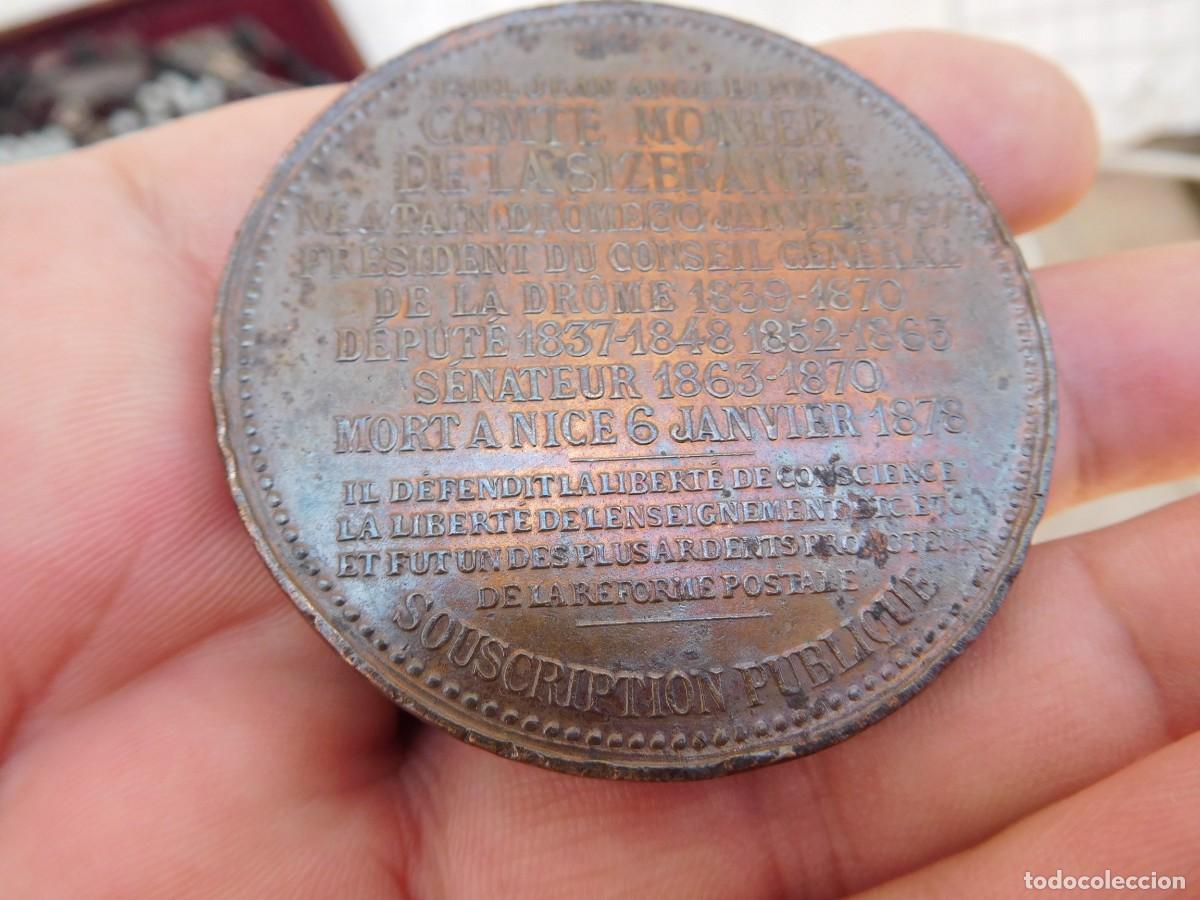Medallas tem&aacute;ticas: Medalla de bronce Comte Monier de la Sizeranne 1797 1870 - Foto 8