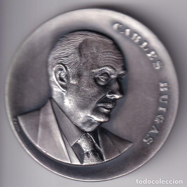 Medallas tem&aacute;ticas: MEDALLA DE CARLES BUIGAS DE 5 CM DE DIAMETRO (PUJOL) CERCLE FILATELIC I NUMISMATIC 1980