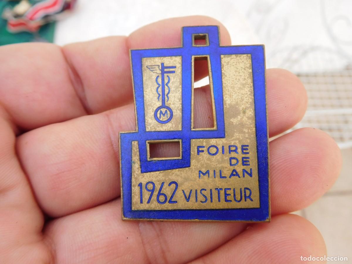 Medallas tem&aacute;ticas: Medalla de bronce y esmalte feria de Milan 1962 numerada - Foto 1