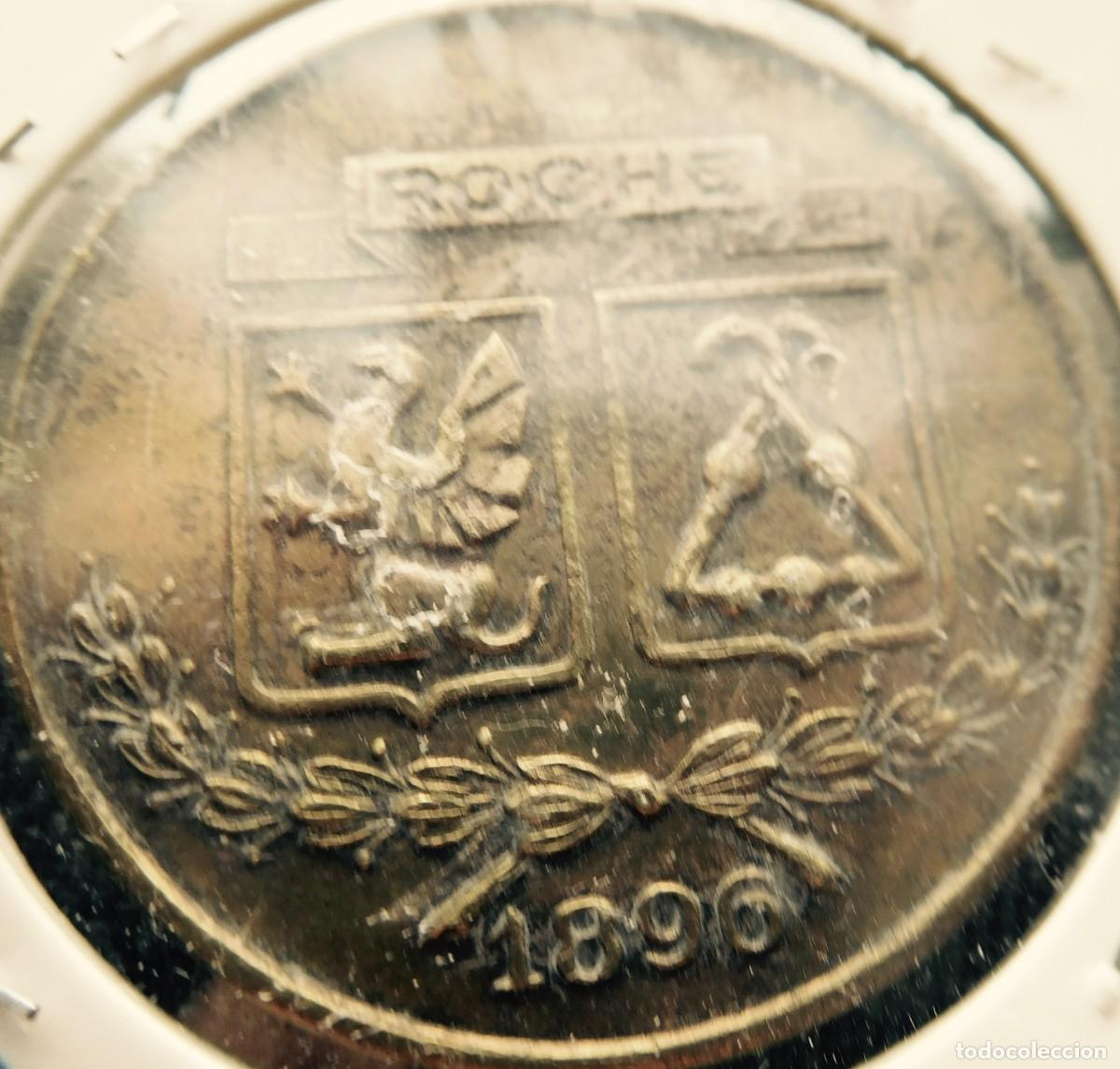 Medallas tem&aacute;ticas: Medalla de 1896, obsequio de Roche, en cobre - Foto 2