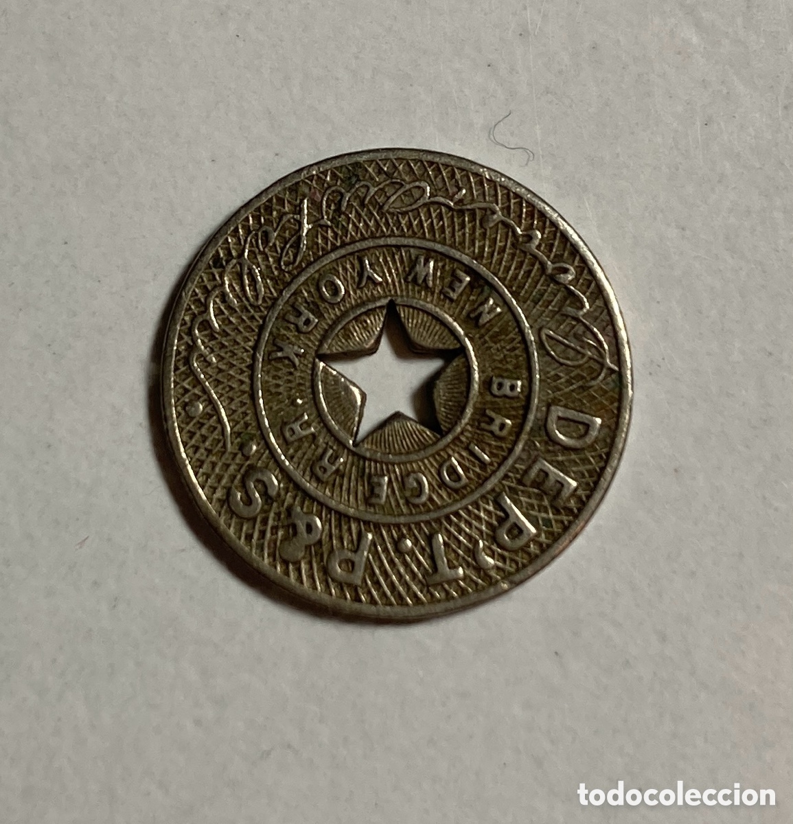 Medallas tem&aacute;ticas: Ficha token Good for one fare - Foto 2