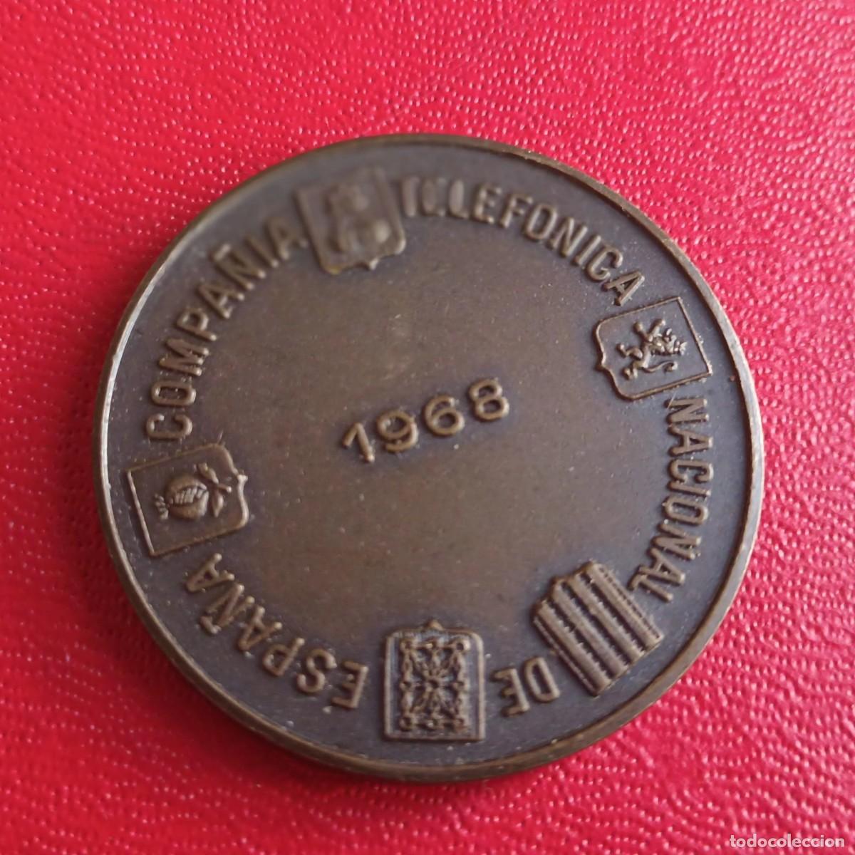 Medallas tem&aacute;ticas: Medalla Compa&ntilde;&iacute;a Telef&oacute;nica ~ 1968 - Foto 3