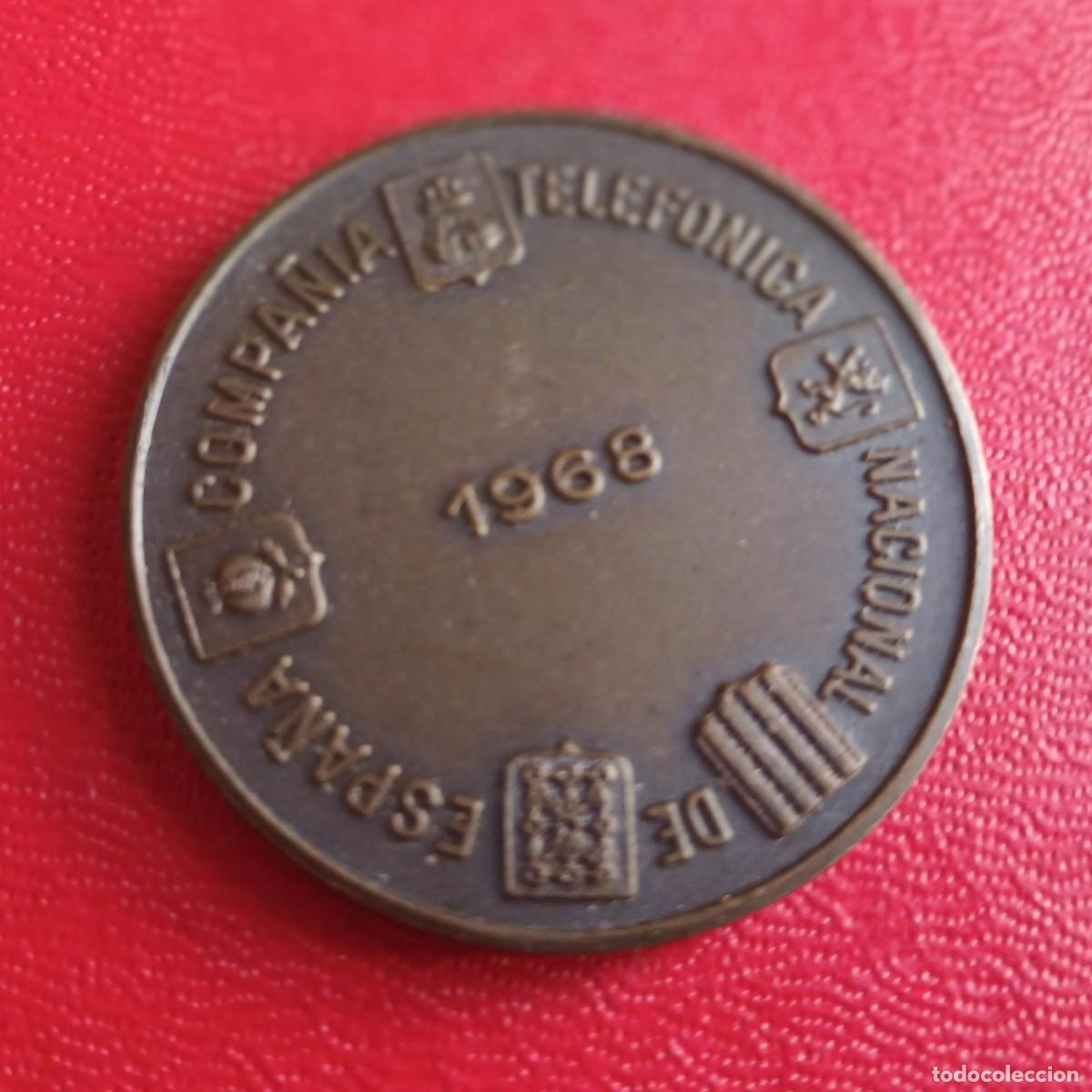Medallas tem&aacute;ticas: Medalla Compa&ntilde;&iacute;a Telef&oacute;nica ~ 1968 - Foto 4